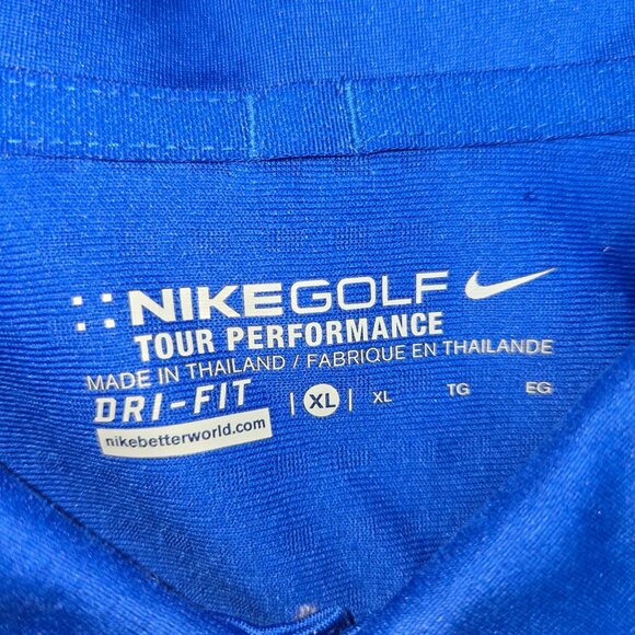 Nike Golf Dri-Fit Tour Performance Mens Polo Shirt XL Blue - Picture 5 of 9